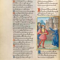 Jealousy chastises Fair-Welcome, f. 38v