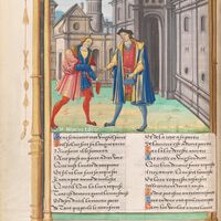 Ami donne de l'argent  l'amant, f. 50v